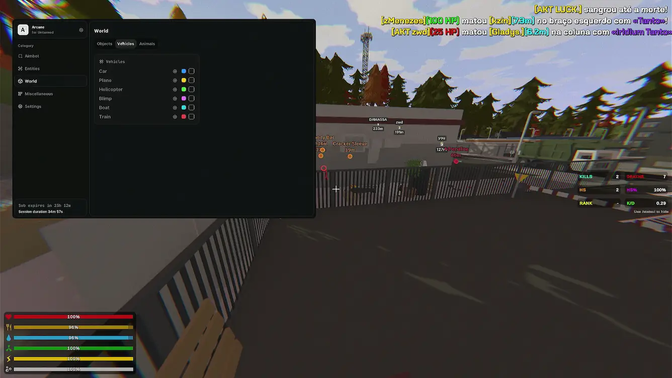 Screenshot 11 do cheat Unturned Arcane para Unturned